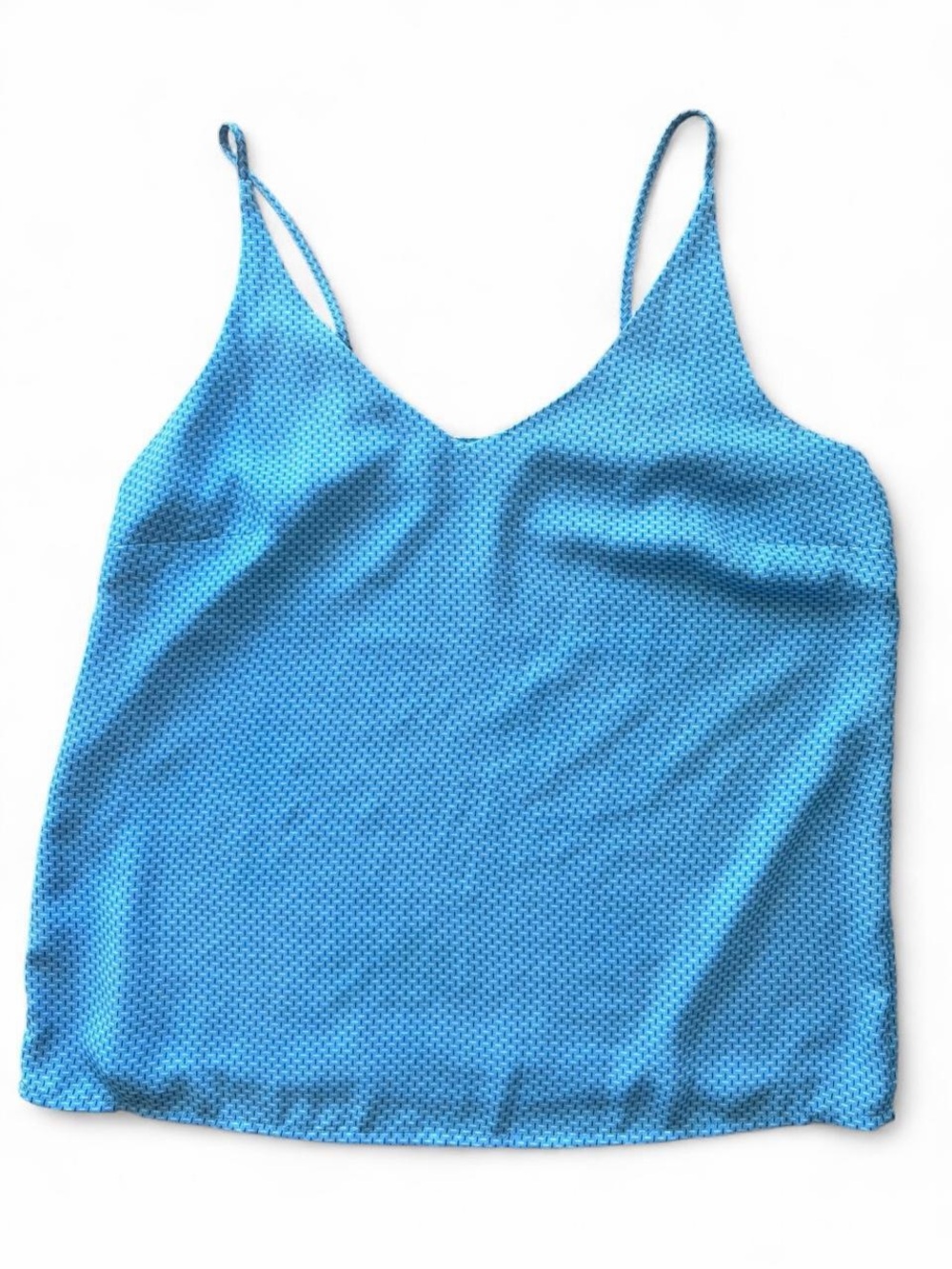 Banana Republic Blue Geometric Print Camisole Tank Top Office Chic Size S